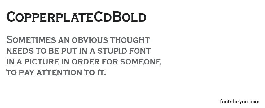 CopperplateCdBold-fontti
