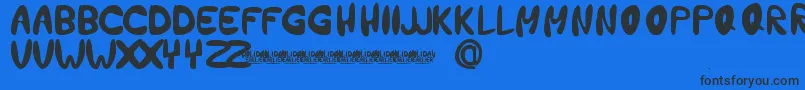 HolidayEarlierFontBySetitikasa Font – Black Fonts on Blue Background