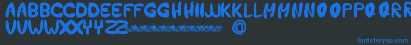 HolidayEarlierFontBySetitikasa Font – Blue Fonts on Black Background