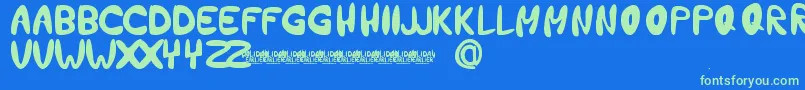 HolidayEarlierFontBySetitikasa Font – Green Fonts on Blue Background