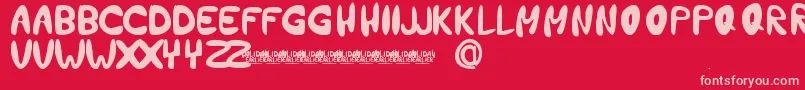 HolidayEarlierFontBySetitikasa Font – Pink Fonts on Red Background