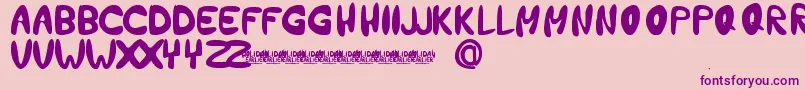 HolidayEarlierFontBySetitikasa Font – Purple Fonts on Pink Background