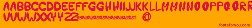 HolidayEarlierFontBySetitikasa Font – Red Fonts on Orange Background
