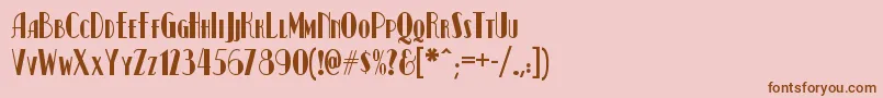 Kismetnf Font – Brown Fonts on Pink Background