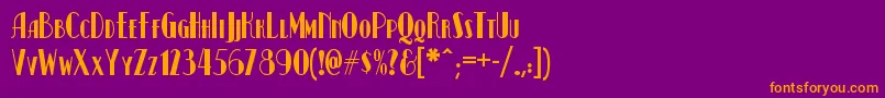 Kismetnf Font – Orange Fonts on Purple Background