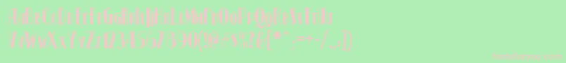 Kismetnf Font – Pink Fonts on Green Background