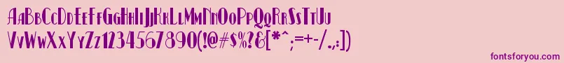 Kismetnf Font – Purple Fonts on Pink Background