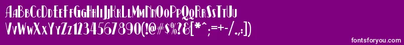 Kismetnf Font – White Fonts on Purple Background