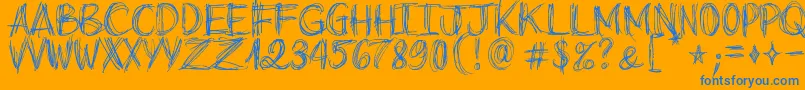 GoAroundTheBooks Font – Blue Fonts on Orange Background