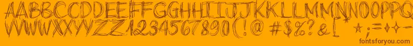 GoAroundTheBooks Font – Brown Fonts on Orange Background