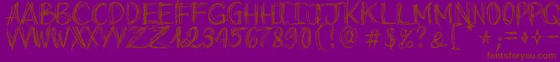 GoAroundTheBooks Font – Brown Fonts on Purple Background