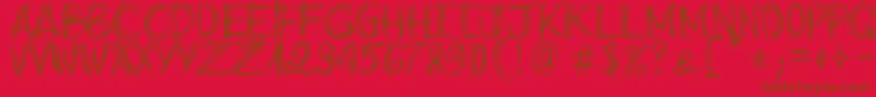 GoAroundTheBooks Font – Brown Fonts on Red Background