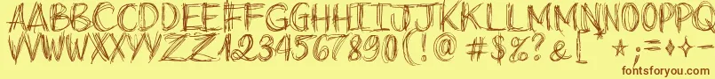 GoAroundTheBooks Font – Brown Fonts on Yellow Background