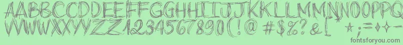 GoAroundTheBooks Font – Gray Fonts on Green Background