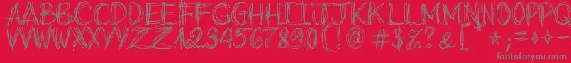 GoAroundTheBooks Font – Gray Fonts on Red Background