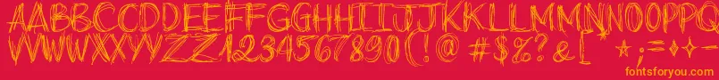 GoAroundTheBooks Font – Orange Fonts on Red Background