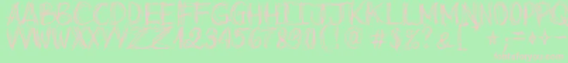 GoAroundTheBooks Font – Pink Fonts on Green Background