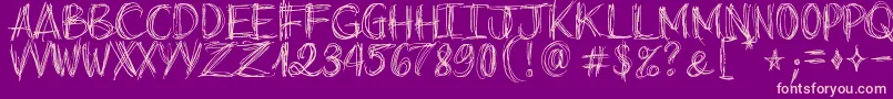 GoAroundTheBooks Font – Pink Fonts on Purple Background