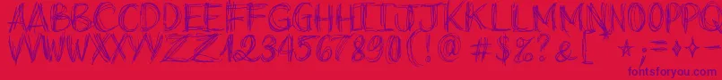 GoAroundTheBooks Font – Purple Fonts on Red Background