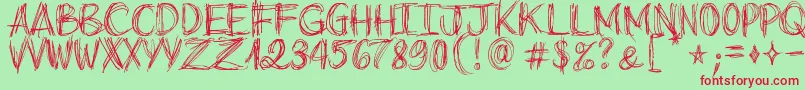 GoAroundTheBooks Font – Red Fonts on Green Background