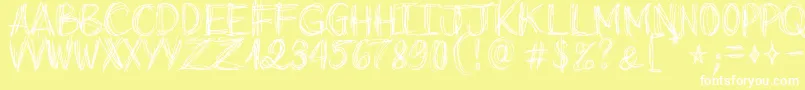 GoAroundTheBooks Font – White Fonts on Yellow Background