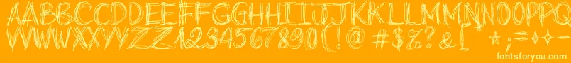 GoAroundTheBooks Font – Yellow Fonts on Orange Background