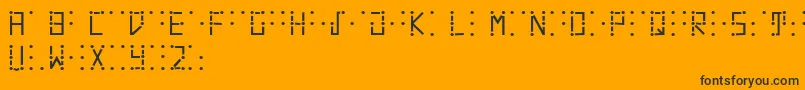Visualbraille Font – Black Fonts on Orange Background