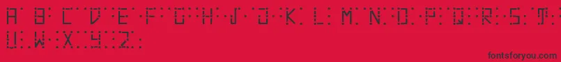 Visualbraille Font – Black Fonts on Red Background