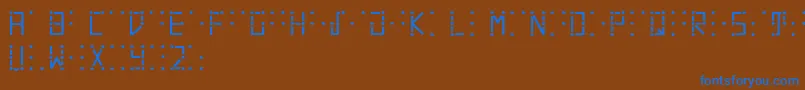 Visualbraille Font – Blue Fonts on Brown Background