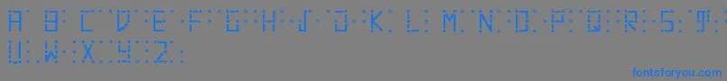 フォントVisualbraille – 灰色の背景に青い文字