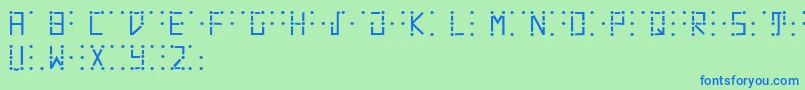 Visualbraille Font – Blue Fonts on Green Background