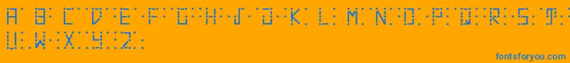 Visualbraille Font – Blue Fonts on Orange Background