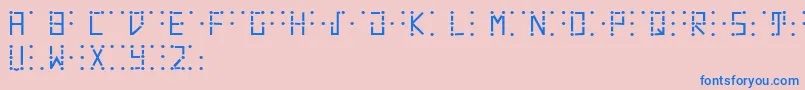 Visualbraille Font – Blue Fonts on Pink Background