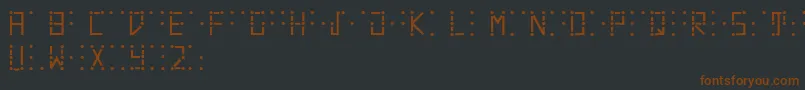 Visualbraille Font – Brown Fonts on Black Background