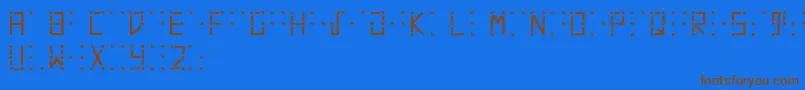 Visualbraille Font – Brown Fonts on Blue Background