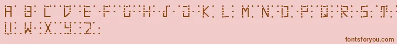 Visualbraille Font – Brown Fonts on Pink Background
