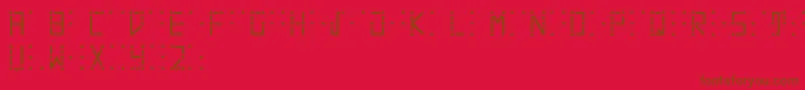 Police Visualbraille – polices brunes sur fond rouge
