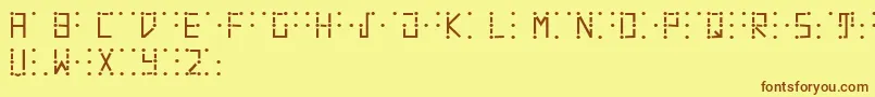 Visualbraille Font – Brown Fonts on Yellow Background