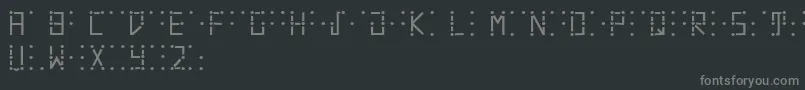 Fonte Visualbraille – fontes cinzas em um fundo preto