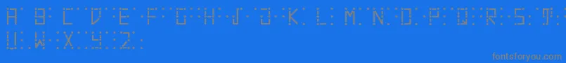 Visualbraille Font – Gray Fonts on Blue Background