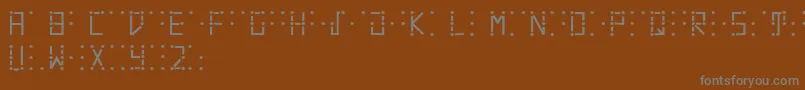 Visualbraille Font – Gray Fonts on Brown Background