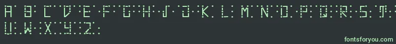 Visualbraille Font – Green Fonts on Black Background