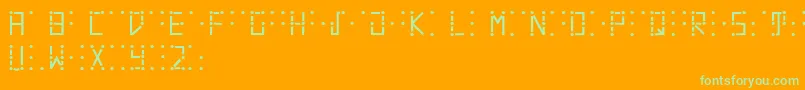 Visualbraille Font – Green Fonts on Orange Background