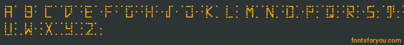 フォントVisualbraille – 黒い背景にオレンジの文字