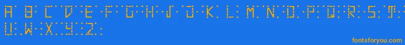 Visualbraille Font – Orange Fonts on Blue Background