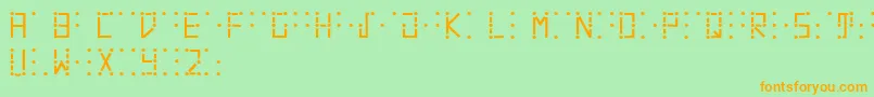 Visualbraille Font – Orange Fonts on Green Background
