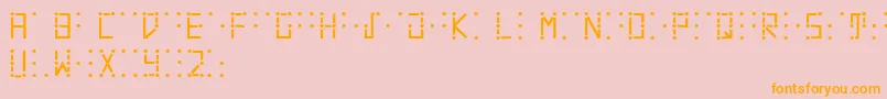 Visualbraille Font – Orange Fonts on Pink Background