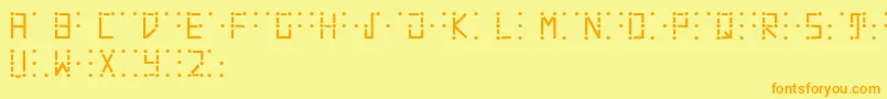 Visualbraille Font – Orange Fonts on Yellow Background