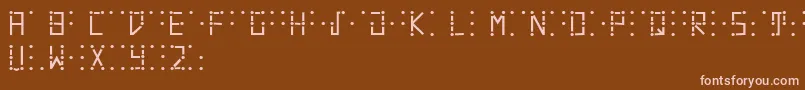 Czcionka Visualbraille – różowe czcionki na brązowym tle