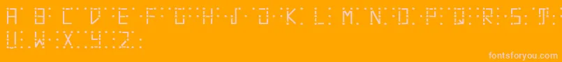 フォントVisualbraille – オレンジの背景にピンクのフォント